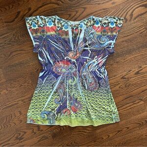 Unity World Wear Paisley Boho Tunic Top – XL